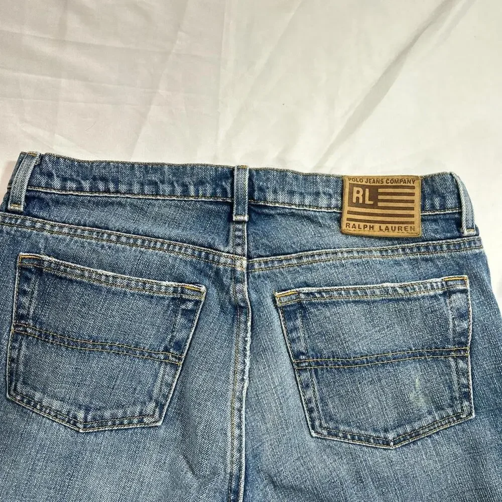 vintage 90's Polo Ralph Lauren faded blue jeans. Polo Jeans Company - Picture 5 of 8